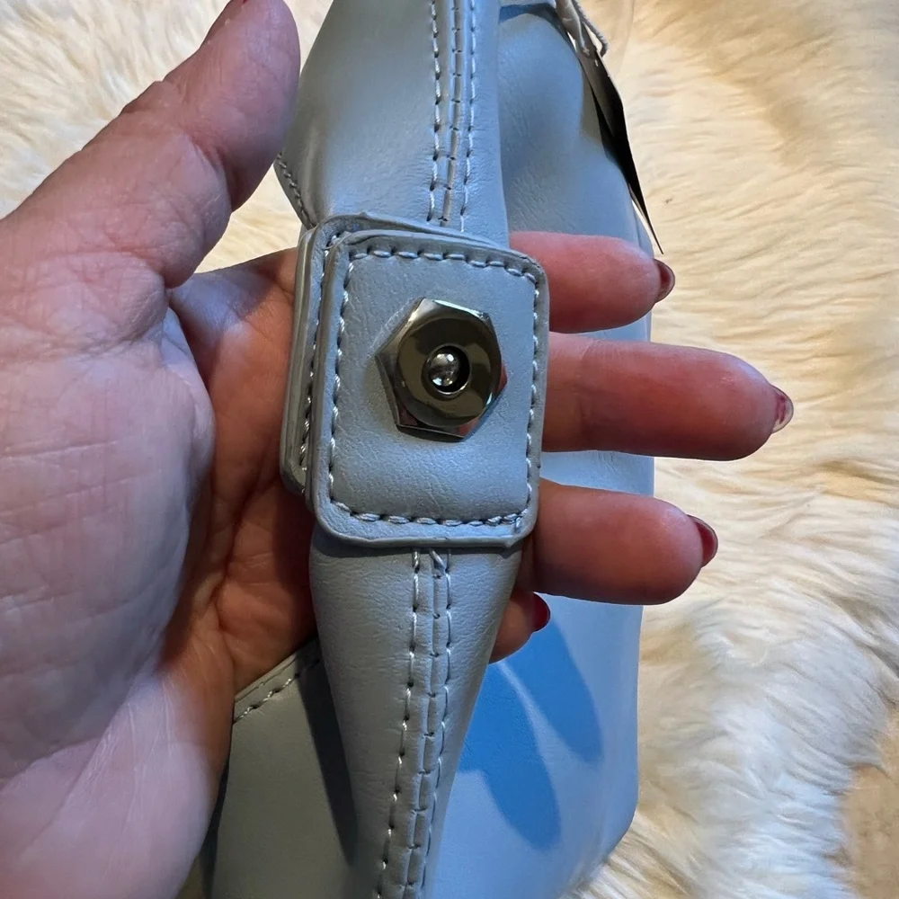 Honey Blue Snap Top Handle Bag